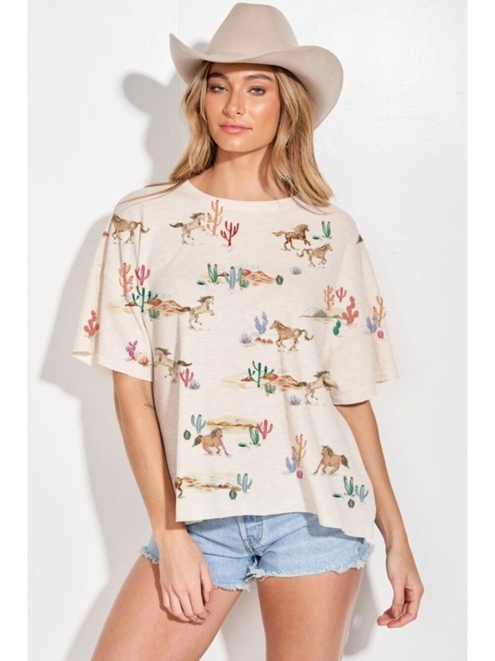 Light Weight Thermal SS Top in Oatmeal.